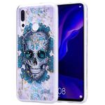 Cartoon Pattern Gold Foil Style Dropping Glue TPU Soft Protective Case for Huawei Y7 (2019)(Skull)