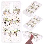 Cartoon Pattern Gold Foil Style Dropping Glue TPU Soft Protective Case for Huawei Mate20 Lite(Panda)
