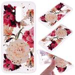 Cartoon Pattern Gold Foil Style Dropping Glue TPU Soft Protective Case for Huawei Mate20 Lite(Flower)
