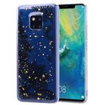 Cartoon Pattern Gold Foil Style Dropping Glue TPU Soft Protective Case for Huawei Mate20 Pro(Black Lace)