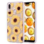 Cartoon Pattern Gold Foil Style Dropping Glue TPU Soft Protective Case for Huawei P20 Lite(Sunflower)