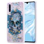 Cartoon Pattern Gold Foil Style Dropping Glue TPU Soft Protective Case for Huawei P30(Skull)