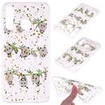 Cartoon Pattern Gold Foil Style Dropping Glue TPU Soft Protective Case for Huawei P30 Lite(Panda)