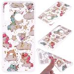 Cartoon Pattern Gold Foil Style Dropping Glue TPU Soft Protective Case for Huawei P30 Lite(Pony)