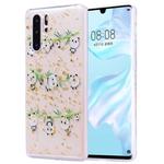 Cartoon Pattern Gold Foil Style Dropping Glue TPU Soft Protective Case for Huawei P30 Pro(Panda)