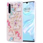 Cartoon Pattern Gold Foil Style Dropping Glue TPU Soft Protective Case for Huawei P30 Pro(Pony)