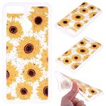 Cartoon Pattern Gold Foil Style Dropping Glue TPU Soft Protective Case for Huawei Y6 (2018)(Sunflower)