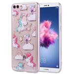 Cartoon Pattern Gold Foil Style Dropping Glue TPU Soft Protective Case for Huawei P Smart / Enjoy 7S(Pony)