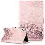 Colored Drawing Pattern Horizontal Flip PU Leather Case with Holder & Card Slots & Wallet For Galaxy Tab A 8.0 & S Pen (2019) / P205(Rose Gold  Marble)