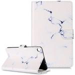 Colored Drawing Pattern Horizontal Flip PU Leather Case with Holder & Card Slots & Wallet For Galaxy Tab A 8.0 & S Pen (2019) / P205(White Marble)