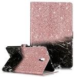 Colored Drawing Pattern Horizontal Flip PU Leather Case with Holder & Card Slots & Wallet For Galaxy Tab A 10.5 / T590(Rose Gold Black Marble)