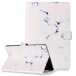 Colored Drawing Pattern Horizontal Flip PU Leather Case with Holder & Card Slots & Wallet For Galaxy Tab S5e / T720(White Marble)