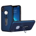 Shockproof TPU + PC Protective Case with Holder For iPhone XR(Blue)