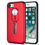 Shockproof TPU + PC Protective Case with Holder For iPhone SE 2020 & 8 & 7(Red)