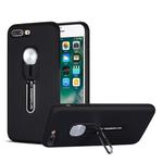 Shockproof TPU + PC Protective Case with Holder For iPhone 8 Plus & 7 Plus(Black)