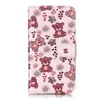 Oil Embossed Coloured Drawing Pattern Horizontal Flip PU Leather Case with Holder & Card Slots & Wallet & Photo Frame For Galaxy A40(Little Bear)