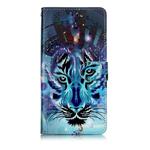Oil Embossed Coloured Drawing Pattern Horizontal Flip PU Leather Case with Holder & Card Slots & Wallet & Photo Frame For LG G8 ThinQ(Tiger)