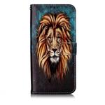 Oil Embossed Coloured Drawing Pattern Horizontal Flip PU Leather Case with Holder & Card Slots & Wallet & Photo Frame For Galaxy M30(Lion)