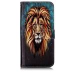 Oil Embossed Coloured Drawing Pattern Horizontal Flip PU Leather Case with Holder & Card Slots & Wallet & Photo Frame For OnePlus 7(Lion)