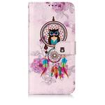 Oil Embossed Coloured Drawing Pattern Horizontal Flip PU Leather Case with Holder & Card Slots & Wallet & Photo Frame For OnePlus 7(Owl Wind Chimes)