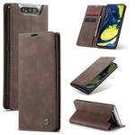 CaseMe-013 Multifunctional Horizontal Flip Leather Case with Card Slot & Holder for Galaxy A80 / A90(Coffee)