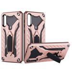 Shockproof TPU + PC Protective Case with Holder For Galaxy A70(Rose Gold)