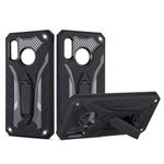 Shockproof TPU + PC Protective Case with Holder For Galaxy A20e(Black)