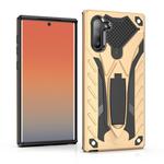 Shockproof TPU + PC Protective Case with Holder For Galaxy Note 10(Gold)