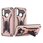 Shockproof TPU + PC Protective Case with Holder For Vivo Y17(Rose Gold)