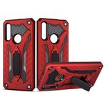 Shockproof TPU + PC Protective Case with Holder For Huawei Y9 Prime (2019)(Red)