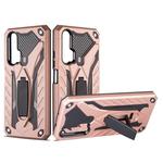 Shockproof TPU + PC Protective Case with Holder For Huawei Honor 20 Pro(Rose Gold)