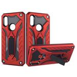 Shockproof TPU + PC Protective Case with Holder For Xiaomi Redmi 7(Red)