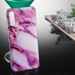 Coloured Drawing Pattern IMD Workmanship Soft TPU Protective Case For Galaxy A50(Purple Marble)