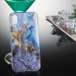 Coloured Drawing Pattern IMD Workmanship Soft TPU Protective Case For Huawei Y5 2019(Sea Blue Marble)