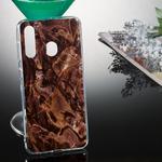 Coloured Drawing Pattern IMD Workmanship Soft TPU Protective Case For Galaxy A60(Brown Marble)
