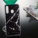 Coloured Drawing Pattern IMD Workmanship Soft TPU Protective Case For Galaxy A60(Black Sandalwood Mixed  Marble)