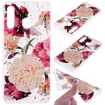 Cartoon Pattern Gold Foil Style Dropping Glue TPU Soft Protective Case for Galaxy A20e(Flower)