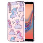 Cartoon Pattern Gold Foil Style Dropping Glue TPU Soft Protective Case for Galaxy A70(Pony)