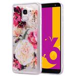 Cartoon Pattern Gold Foil Style Dropping Glue TPU Soft Protective Case for Galaxy J6 (2018)(Flower)
