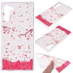 Cartoon Pattern Gold Foil Style Dropping Glue TPU Soft Protective Case for Galaxy Note 10(Sakura)