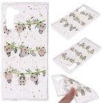 Cartoon Pattern Gold Foil Style Dropping Glue TPU Soft Protective Case for Galaxy Note 10(Panda)