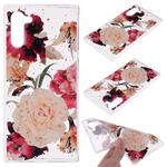 Cartoon Pattern Gold Foil Style Dropping Glue TPU Soft Protective Case for Galaxy Note 10(Flower)