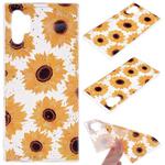 Cartoon Pattern Gold Foil Style Dropping Glue TPU Soft Protective Case for Galaxy Note 10 Pro(Sunflower)
