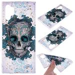 Cartoon Pattern Gold Foil Style Dropping Glue TPU Soft Protective Case for Galaxy Note 10 Pro(Skull)