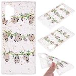 Cartoon Pattern Gold Foil Style Dropping Glue TPU Soft Protective Case for Galaxy Note 10 Pro(Panda)