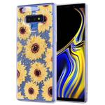 Cartoon Pattern Gold Foil Style Dropping Glue TPU Soft Protective Case for Galaxy Note9(Sunflower)