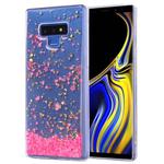 Cartoon Pattern Gold Foil Style Dropping Glue TPU Soft Protective Case for Galaxy Note9(Sakura)
