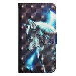 For iPhone SE 2022 / SE 2020 / 8 / 7 3D Painting Pattern Horizontal Flip TPU + PU Leather Case with Holder & Card Slots & Wallet(Wolf)