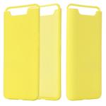 Solid Color Liquid Silicone Dropproof Full Coverage Protective Case for Galaxy A80 / A90(Yellow)