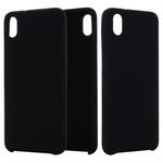 Solid Color Liquid Silicone Dropproof Protective Case for Xiaomi Redmi 7A(Black)